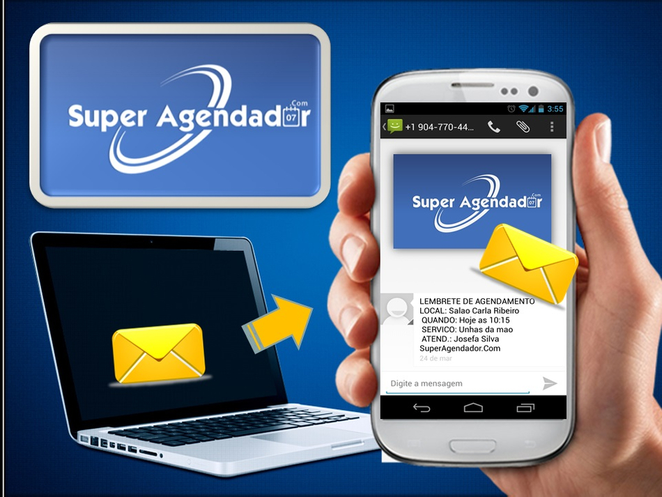 Agenda com lembrete SMS